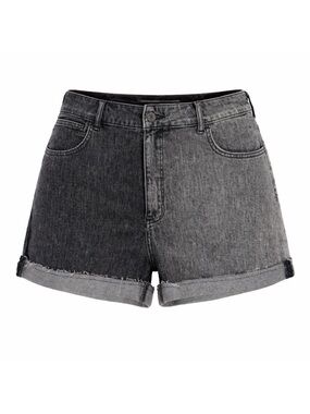 Anthropologie Pilcro Signature High Rise Shorts Colorblock Faded Black Grey 29